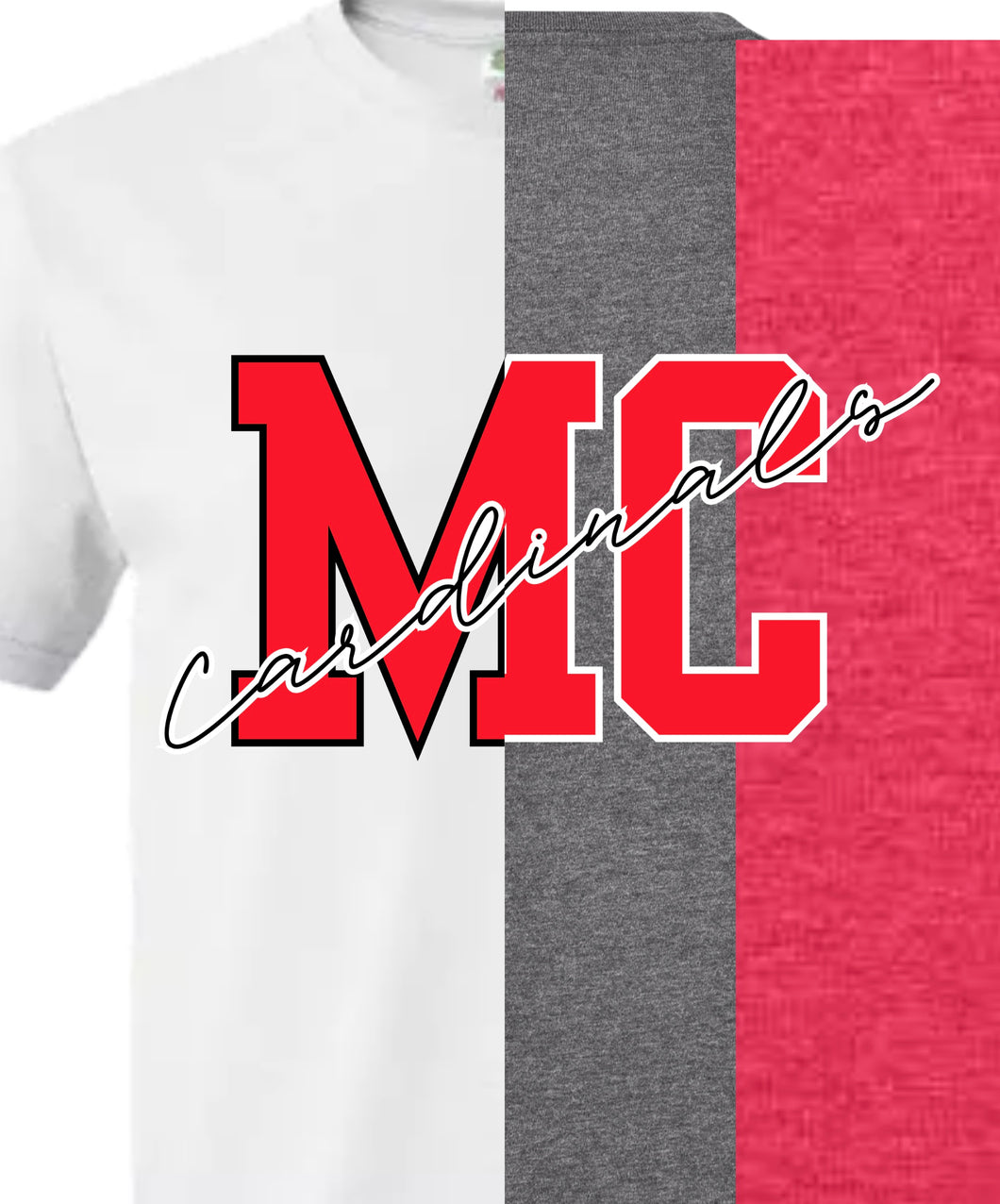 Michigan Center MC Cardinals Block Letter Shirt