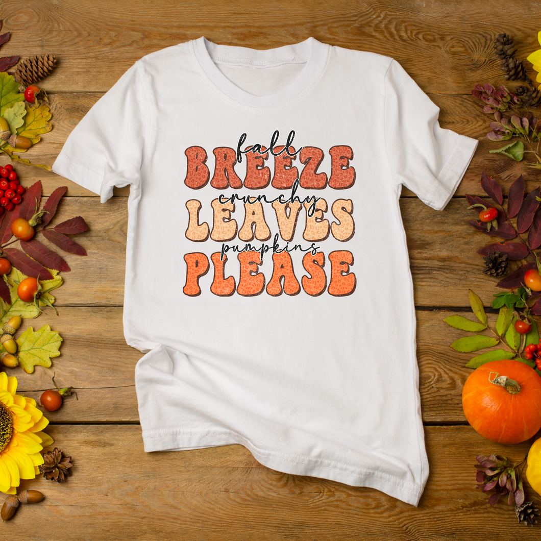 Fall Breeze Crunchy Leaves Hoodie or T-Shirt