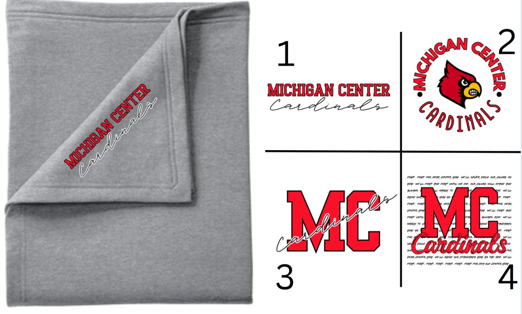 Michigan Center Cardinals Sweatshirt BLANKET