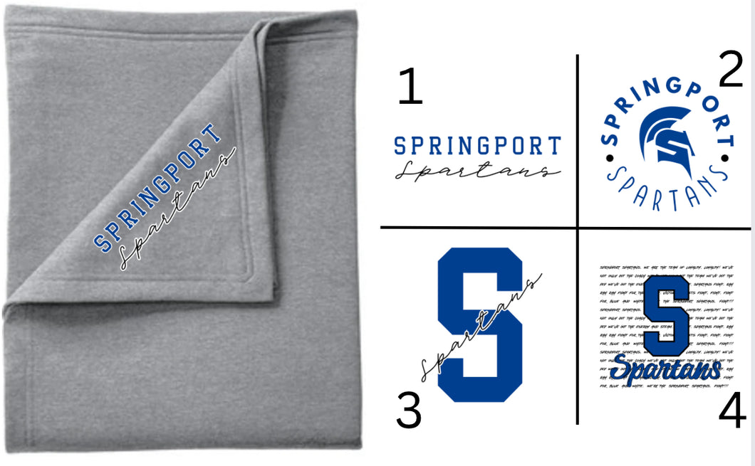 Springport Spartans Sweatshirt BLANKET