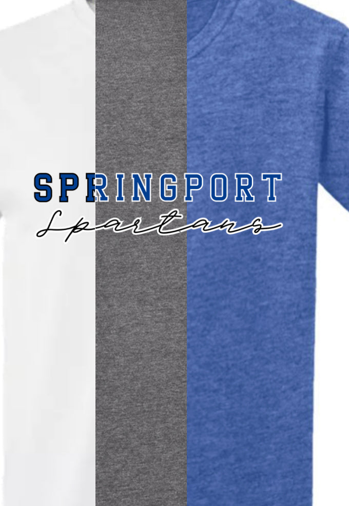 Springport Spartans Block Letter Shirt