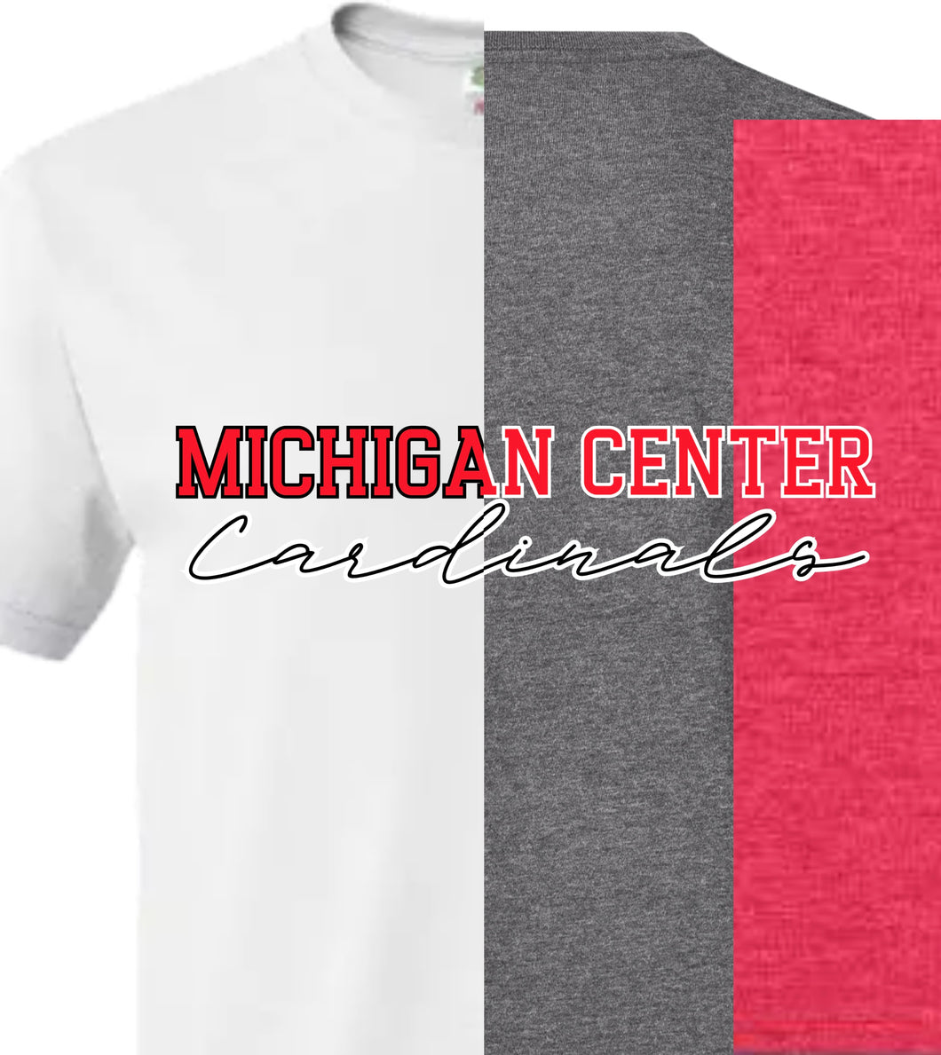 Michigan Center Cardinals Block Letter Shirt