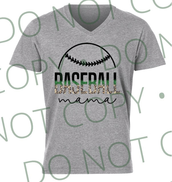 Baseball Mama V- Neck T-Shirt