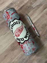 Load image into Gallery viewer, Detroit Hockey 20 oz Skinny Sublimation Tumbler &amp; Pen Combo
