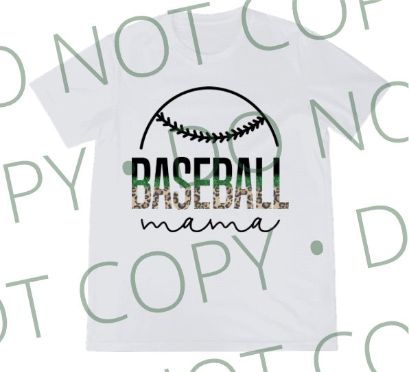 Baseball Mama Crew Neck T-Shirt